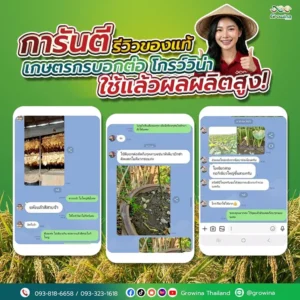 การันตี รีวิวของแท้ เกษตรกรบอกต่อ โกรว์วิน่า ใช้แล้วผลผลิตสูง!